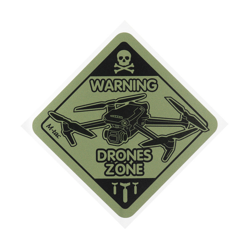 M-Tac наклейка Drones Zone Large олива M-Tac наклейка Drones Zone Large олива