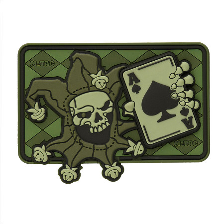 M-Tac нашивка Joker Skull 3D PVC Olive