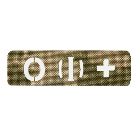 M-Tac нашивка група крові O (I) + наскрізна Laser Cut 25х80 MM14