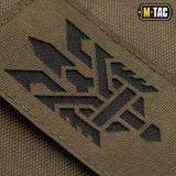 M-Tac нашивка Тризуб (стилізація) Laser Cut вертикальна олива/чорна