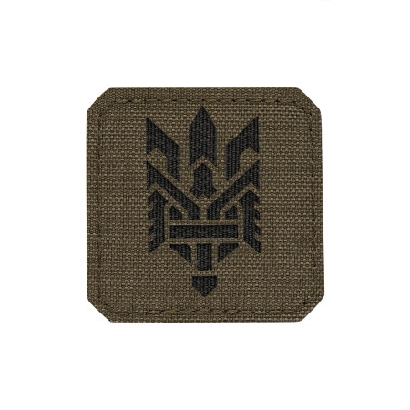 M-Tac нашивка Тризуб (стилізація) Laser Cut 4.5 см олива/чорна