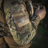 M-Tac нашивка прапор України з гербом (80х50 мм) Coyote/GID M-Tac нашивка прапор України з гербом (80х50 мм) Coyote/GID