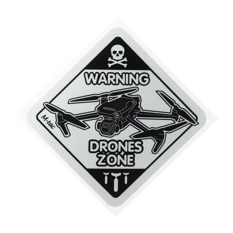 M-Tac наклейка Drones Zone світловідбиваюча Black M-Tac наклейка Drones Zone світловідбиваюча Black