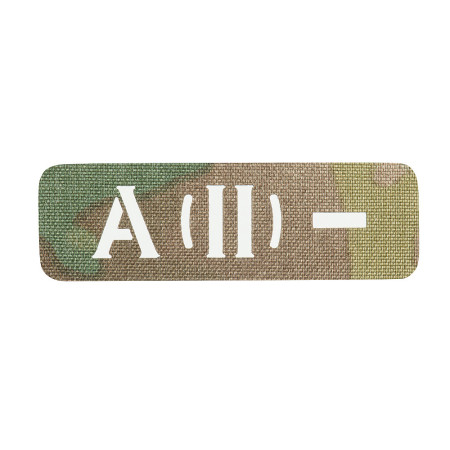 M-Tac нашивка група крові A (II) - наскрізна Laser Cut 25х80 Multicam