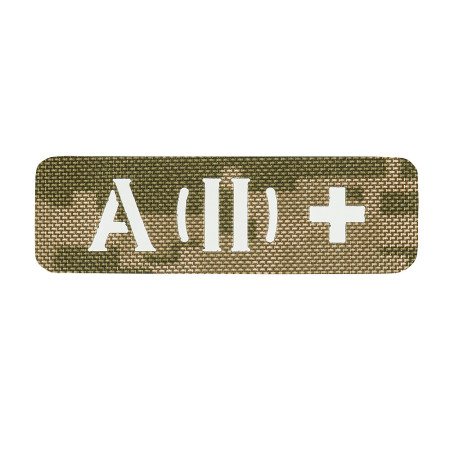M-Tac нашивка група крові A (II) + наскрізна Laser Cut 25х80 MM14