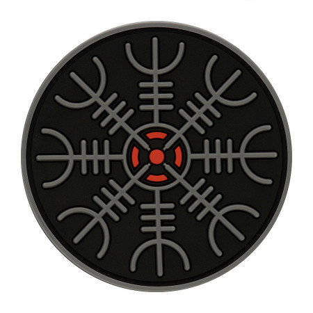 M-Tac нашивка шолом Жаху PVC Black/Grey