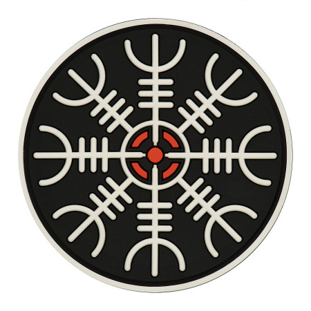 M-Tac нашивка шолом Жаху PVC Black/White