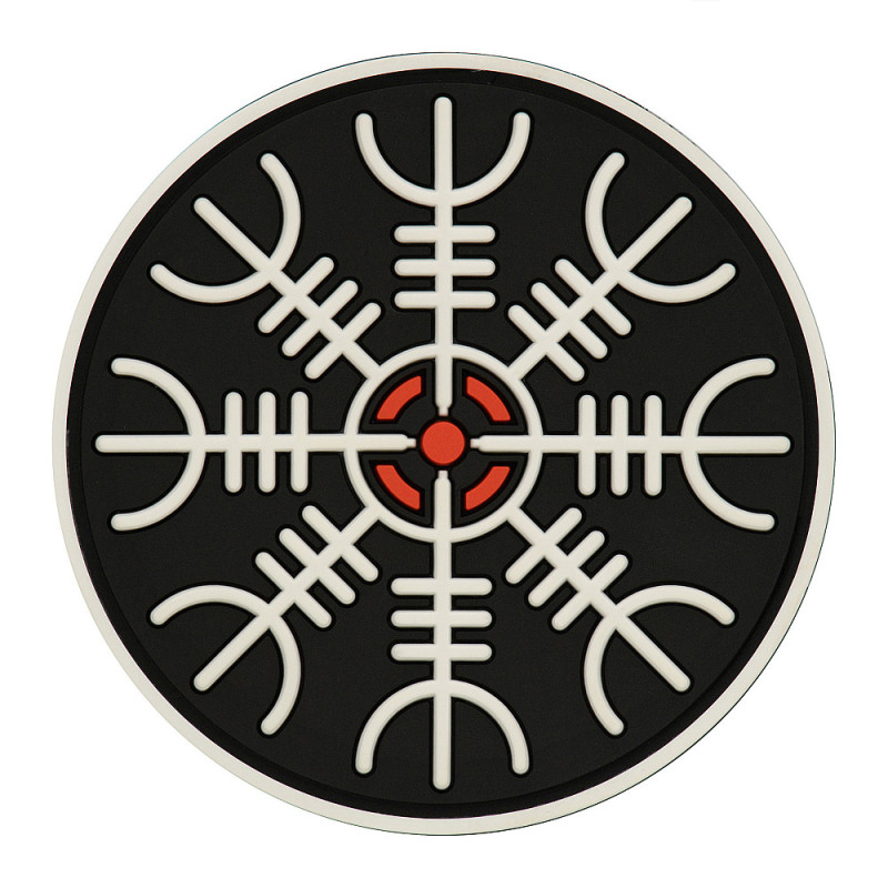 M-Tac нашивка шолом Жаху PVC Black/White M-Tac нашивка шолом Жаху PVC Black/White