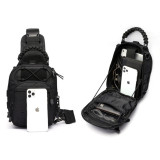 Сумка однолямкова тактична плетена ручка Sling Chest Pack чорна (Black) Сумка однолямкова тактична плетена ручка Sling Chest Pack чорна (Black)