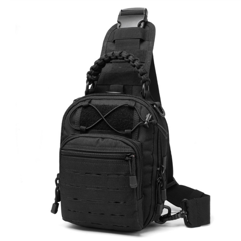 Сумка однолямкова тактична плетена ручка Sling Chest Pack чорна (Black) Сумка однолямкова тактична плетена ручка Sling Chest Pack чорна (Black)