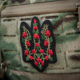M-Tac нашивка Тризуб калина (вишивка) Black M-Tac нашивка Тризуб калина (вишивка) Black