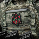 M-Tac нашивка Тризуб Червоний мак (вишивка) Black M-Tac нашивка Тризуб Червоний мак (вишивка) Black