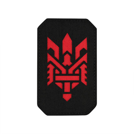 M-Tac нашивка Тризуб (стилізація) Laser Cut вертикальна чорна/червона M-Tac нашивка Тризуб (стилізація) Laser Cut вертикальна чорна/червона