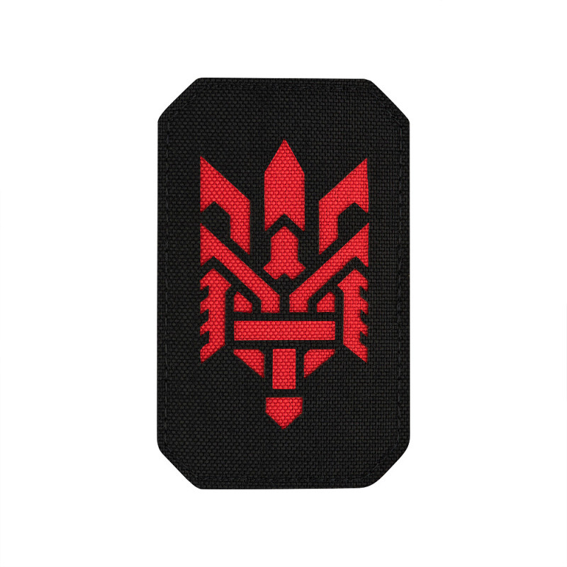 M-Tac нашивка Тризуб (стилізація) Laser Cut вертикальна чорна/червона M-Tac нашивка Тризуб (стилізація) Laser Cut вертикальна чорна/червона