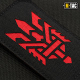 M-Tac нашивка Тризуб (стилізація) Laser Cut вертикальна чорна/червона M-Tac нашивка Тризуб (стилізація) Laser Cut вертикальна чорна/червона
