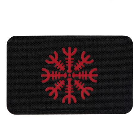 M-Tac нашивка шолом Жаху горизонтальна Laser Cut Black/Red
