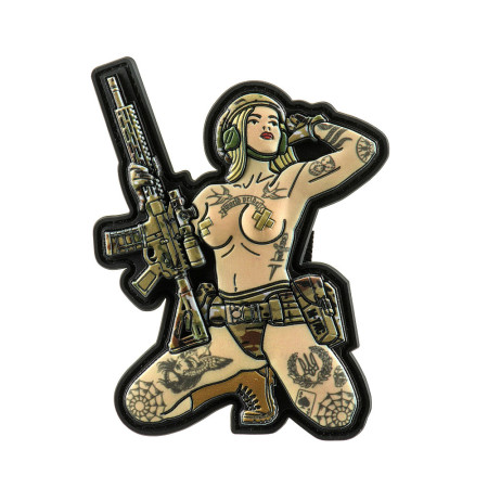 M-Tac нашивка Tactical girl tattoo Тризуб PVC MC