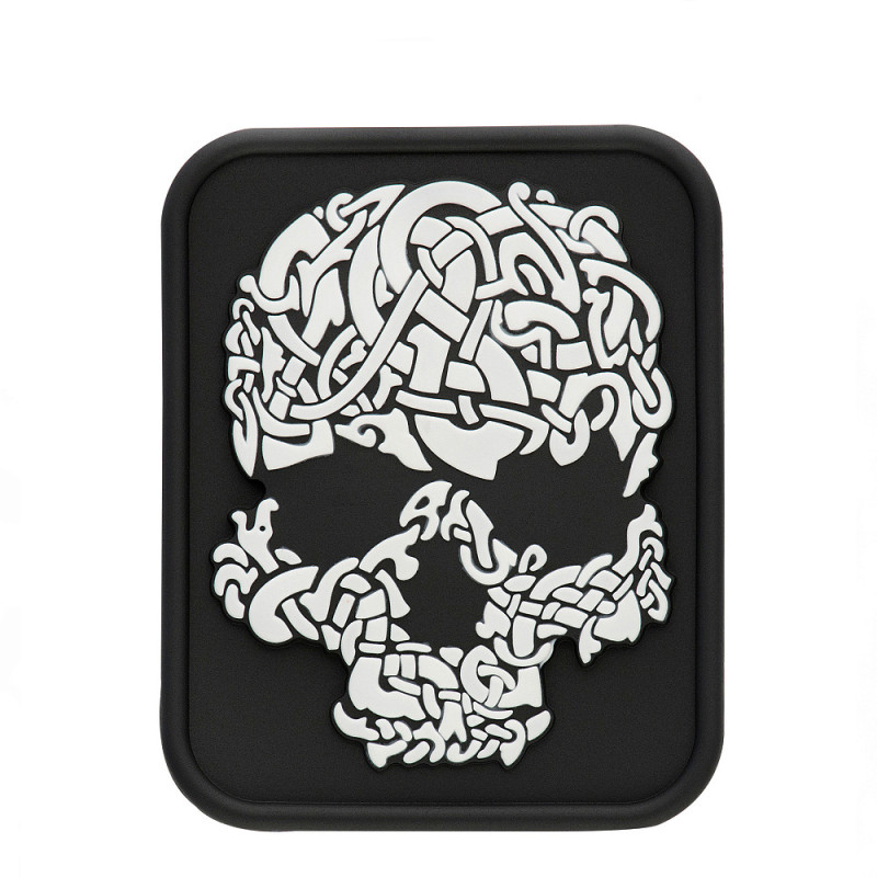 M-Tac нашивка Череп Viking Skull PVC чорний/білий M-Tac нашивка Череп Viking Skull PVC чорний/білий