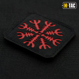 M-Tac нашивка шолом Жаху Laser Cut Black/Red