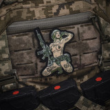 M-Tac нашивка Tactical girl №1 tattoo Тризуб PVC MM14