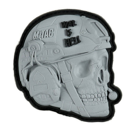 M-Tac нашивка War is Hell 3D PVC Сіра