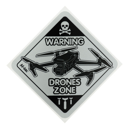 M-Tac наклейка Drones Zone світловідбиваюча Large чорна