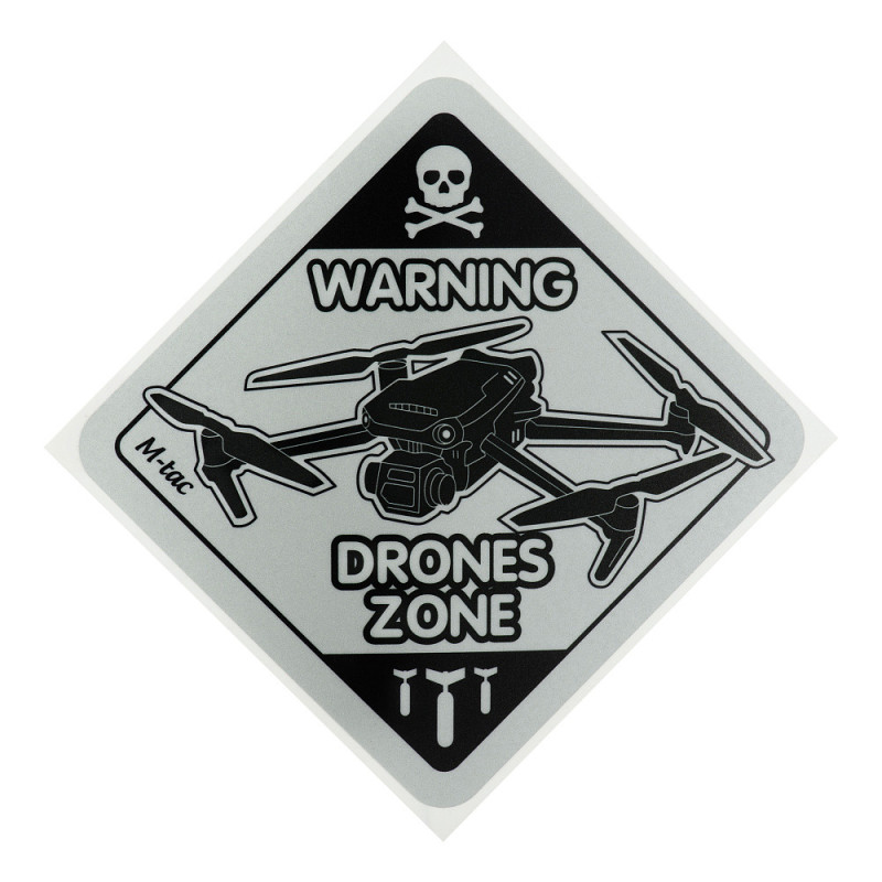 M-Tac наклейка Drones Zone світловідбиваюча Large чорна M-Tac наклейка Drones Zone світловідбиваюча Large чорна