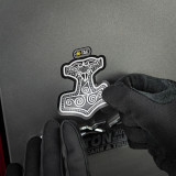 M-Tac наклейка Mjölnir Large світловідбиваюча чорна