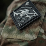M-Tac нашивка Дрон Drones Zone PVC чорний