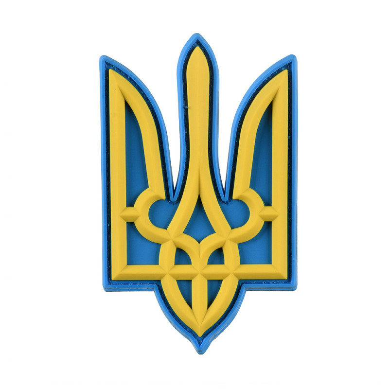 Нашивка Тризуб PVC великий кольоровий Нашивка Тризуб PVC великий кольоровий