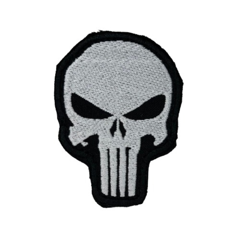 Нашивка Punisher Каратель череп Чона/біла Нашивка Punisher Каратель череп Чона/біла