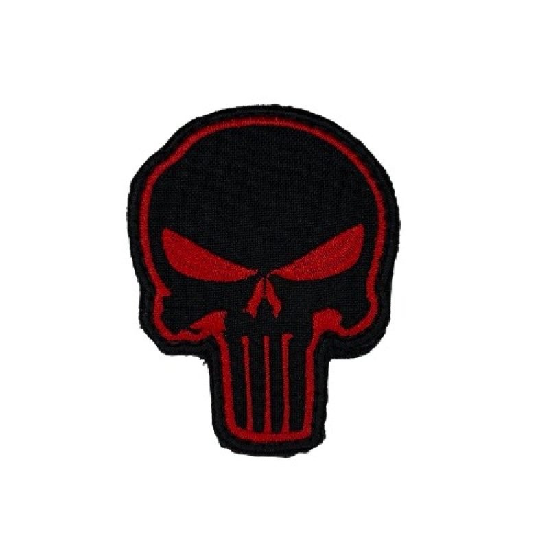Нашивка Punisher Каратель Чоний/червоний Нашивка Punisher Каратель Чоний/червоний