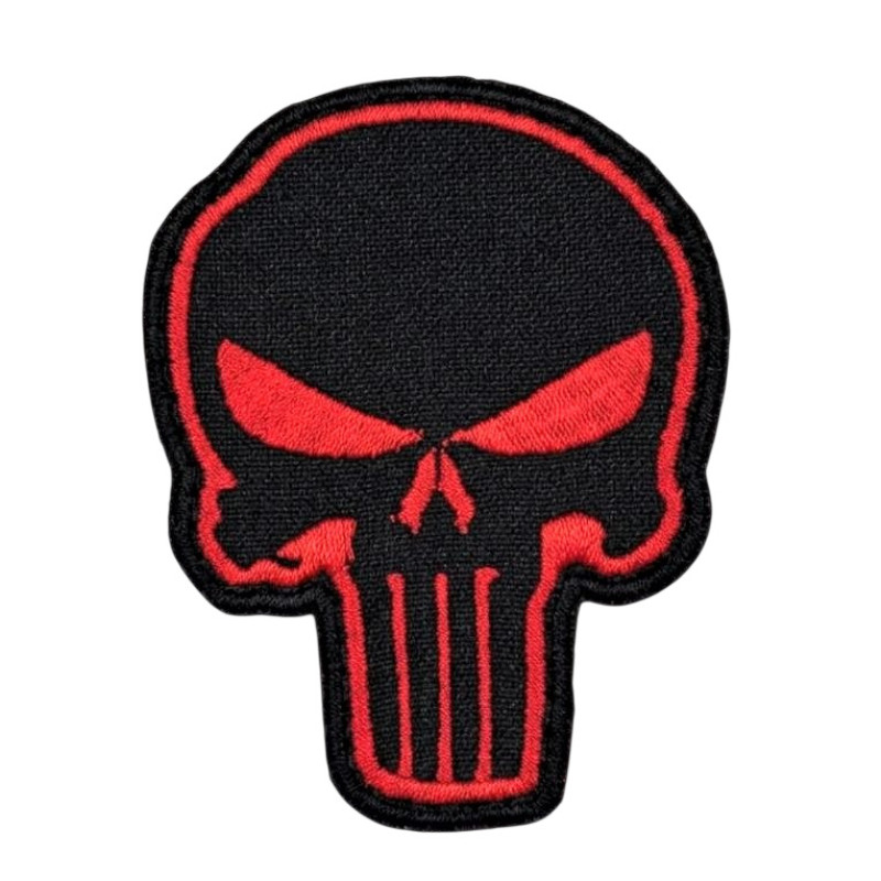 Нашивка Punisher Каратель Чоний/червоний Нашивка Punisher Каратель Чоний/червоний