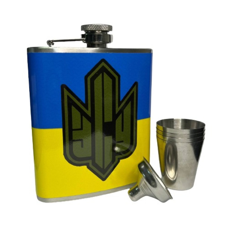 Набір Фляга+4 склянки+лійка ЗСУ Набір Фляга+4 склянки+лійка ЗСУ