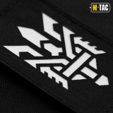 M-Tac нашивка Тризуб (стилізація) Laser Cut вертикальна чорна/GID