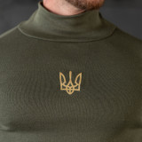 Гольф з принтом Тризуб олива