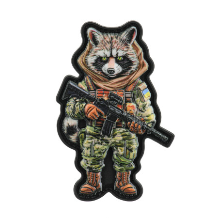 Нашивка Єнот Raccoon UA PVC піксель MM14 Нашивка Єнот Raccoon UA PVC піксель MM14
