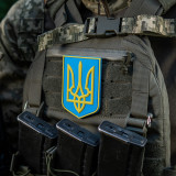 Нашивка герб України| PVC 3D кольорова, 9×7 см, на липучці Нашивка герб України| PVC 3D кольорова, 9×7 см, на липучці