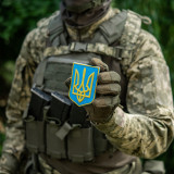 Нашивка герб України| PVC 3D кольорова, 9×7 см, на липучці Нашивка герб України| PVC 3D кольорова, 9×7 см, на липучці
