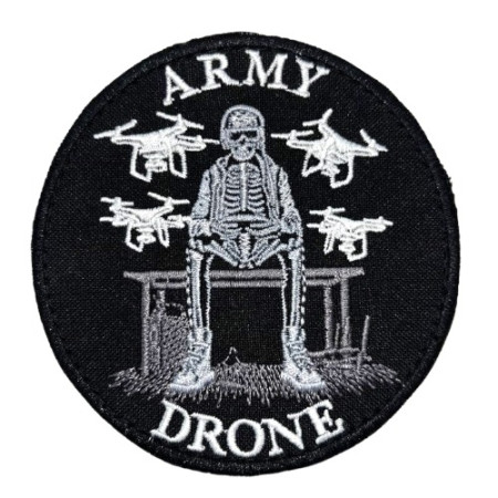 Нашивка Army Drone | 9 см, Чорна/Біла