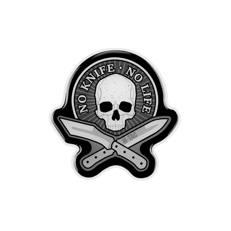 M-Tac наклейка об'ємна No Knife - No Life чорна/сіра M-Tac наклейка об'ємна No Knife - No Life чорна/сіра