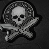 M-Tac наклейка об'ємна No Knife - No Life чорна/сіра M-Tac наклейка об'ємна No Knife - No Life чорна/сіра
