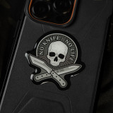 M-Tac наклейка об'ємна No Knife - No Life чорна/сіра M-Tac наклейка об'ємна No Knife - No Life чорна/сіра