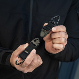 M-Tac Брелок з карабінами та фастексом Key Holder Elite чорний (Black)