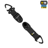 M-Tac Брелок з карабінами та фастексом Key Holder Elite чорний (Black)