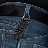 M-Tac Брелок з карабінами та фастексом Key Holder Elite чорний (Black)