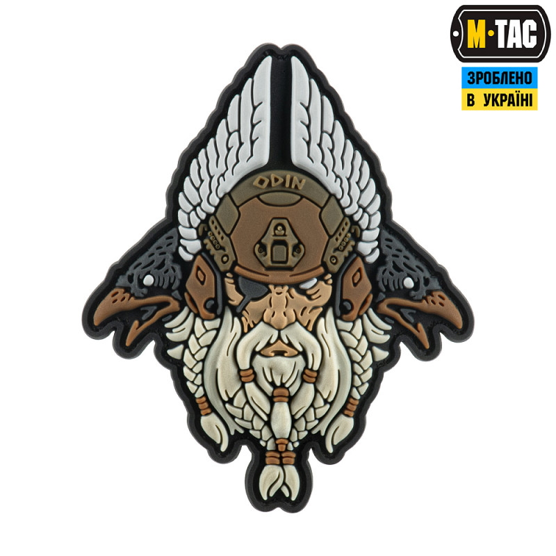 M-Tac нашивка Одін Odin Tactical 3D PVC Білий/Койот M-Tac нашивка Одін Odin Tactical 3D PVC Білий/Койот