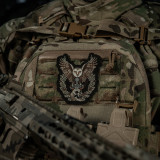 M-Tac нашивка Сова військова розвідка (вишивка) чорна