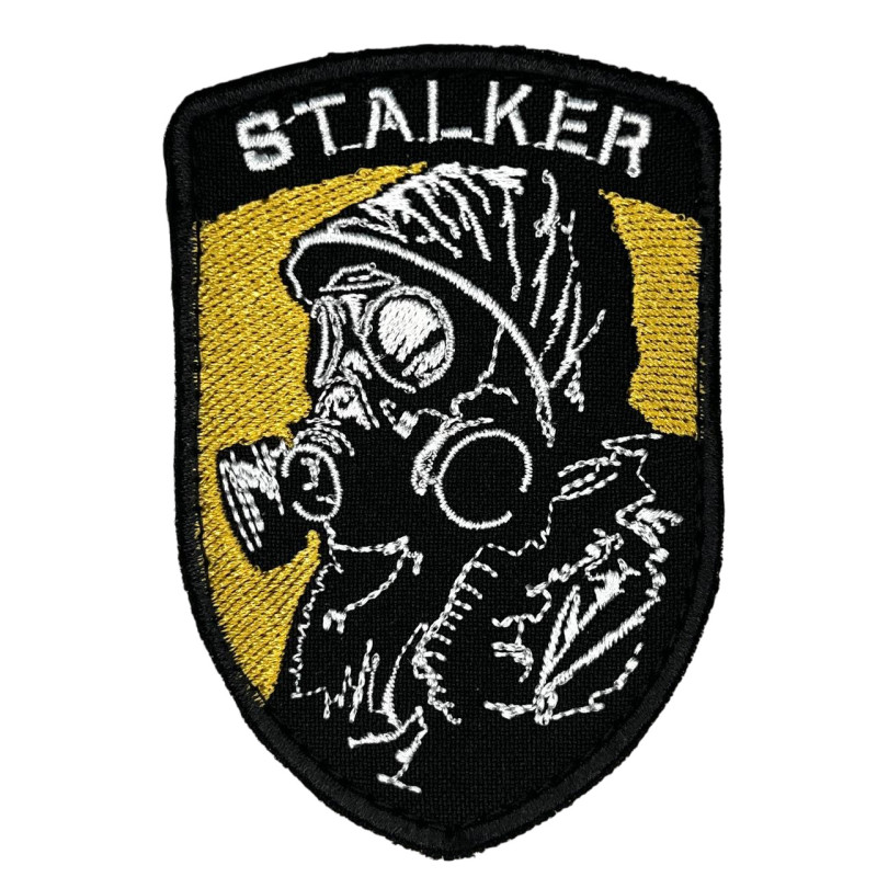 Нашивка шеврон Сталкер Stalker чорна Нашивка шеврон Сталкер Stalker чорна