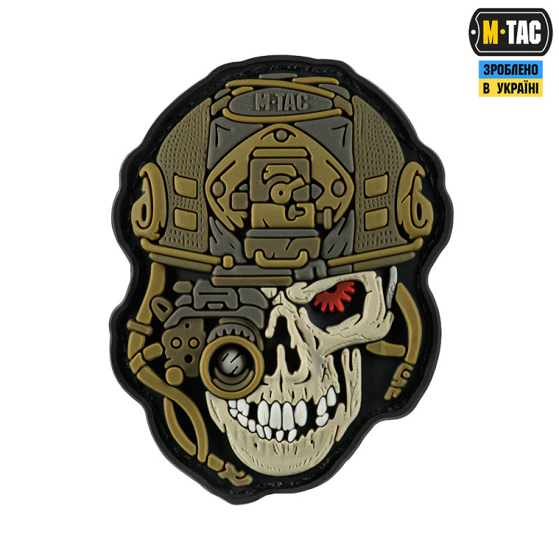 M-Tac нашивка Череп Зношений до кісток (Worn to the bone) PVC чорна/койот M-Tac нашивка Череп Зношений до кісток (Worn to the bone) PVC чорна/койот